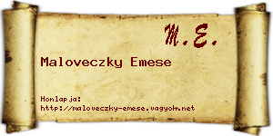 Maloveczky Emese névjegykártya