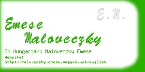 emese maloveczky business card